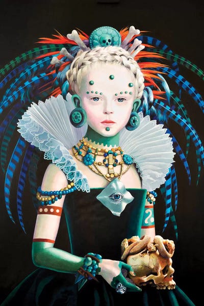 Titti Garelli: Regina Maya In Verde by Titti Garelli