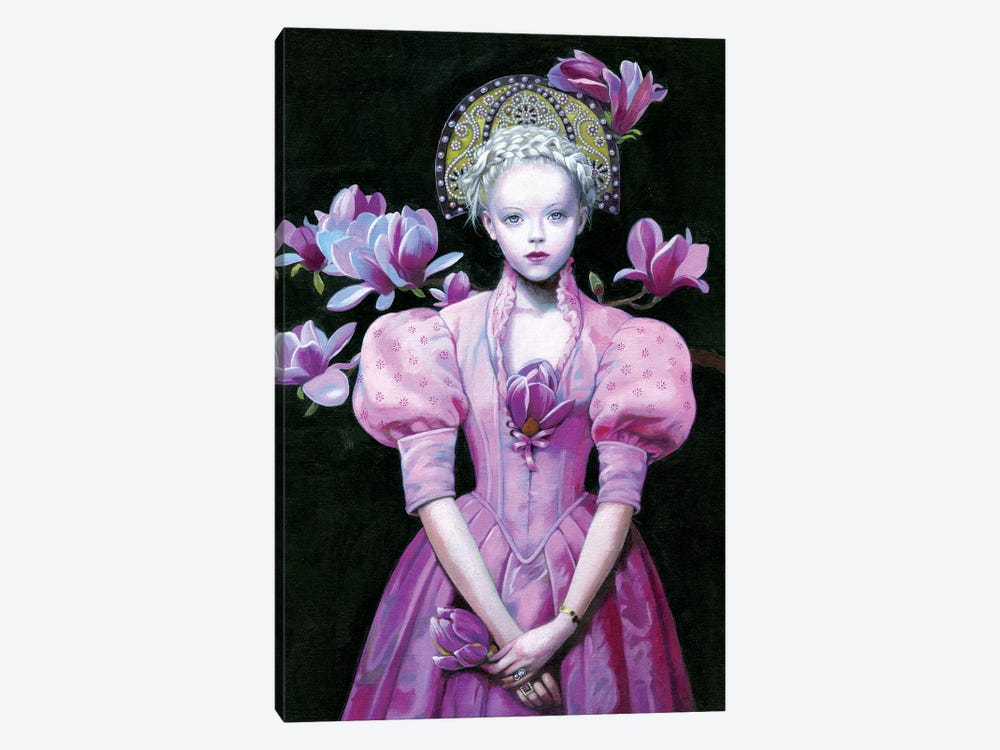 Black Magnolia by Titti Garelli 1-piece Canvas Print