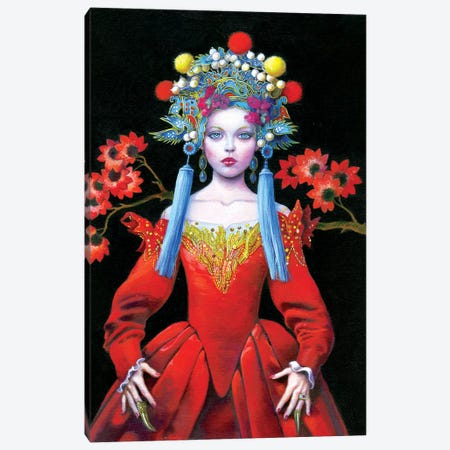 China Red Queen Canvas Print #TGA59} by Titti Garelli Canvas Art