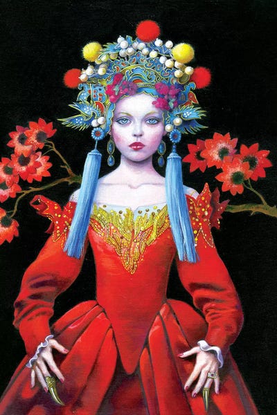 Prints Charming: China Red Queen by Titti Garelli