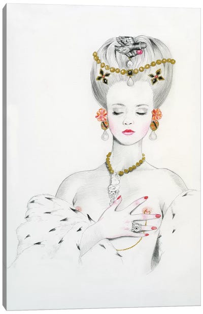 Queen II - Anna Canvas Art Print - Titti Garelli