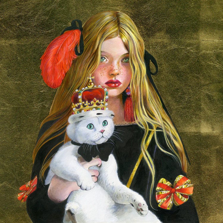 L'Infanta Margarita Teresa E Il Suo Gatto Pepe by Titti Garelli wall art