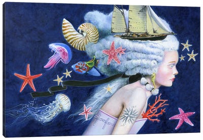 Mediterraneo Queen Canvas Art Print - Titti Garelli