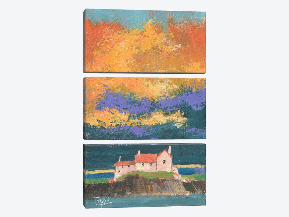 Cliff Hotel by Toni Goffe 3-piece Canvas Art