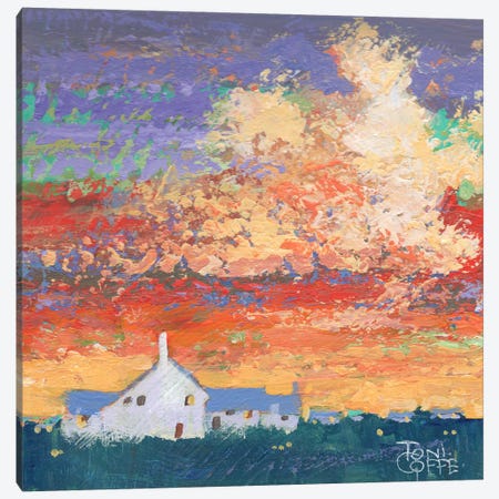 Clifftop Sunset Canvas Print #TGF12} by Toni Goffe Canvas Print