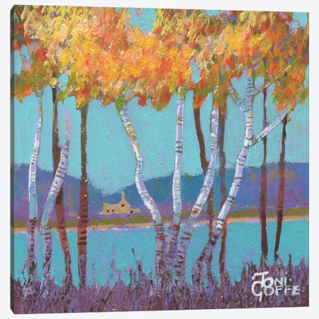 Autumn Lake Canvas Print #TGF2} by Toni Goffe Canvas Artwork