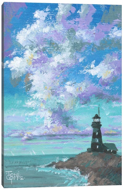 Lighthouse Morning Canvas Art Print - Toni Goffe