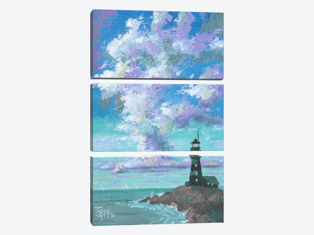 Lighthouse Morning by Toni Goffe 3-piece Canvas Art