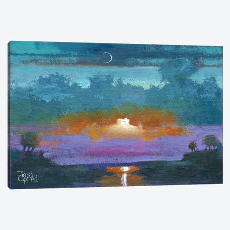 Purple Sunset Canvas Print #TGF47} by Toni Goffe Canvas Print