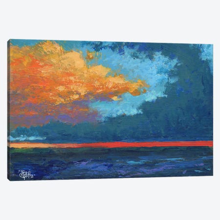 Red Sunset Canvas Print #TGF49} by Toni Goffe Canvas Wall Art