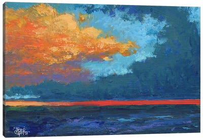 Red Sunset Canvas Art Print - Toni Goffe