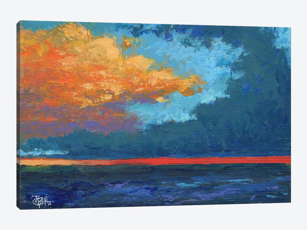 Red Sunset by Toni Goffe 1-piece Canvas Print