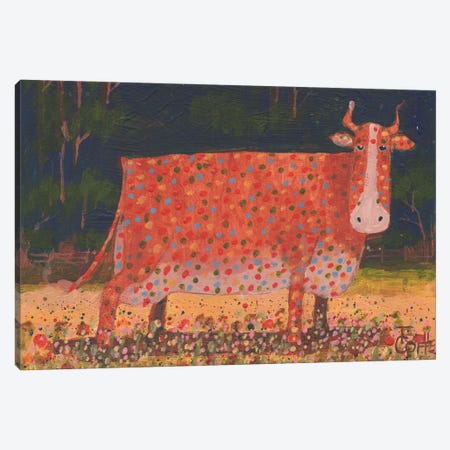 Spotted Cow Canvas Print #TGF56} by Toni Goffe Canvas Artwork
