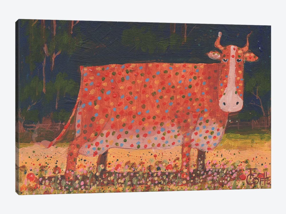 Spotted Cow by Toni Goffe 1-piece Art Print