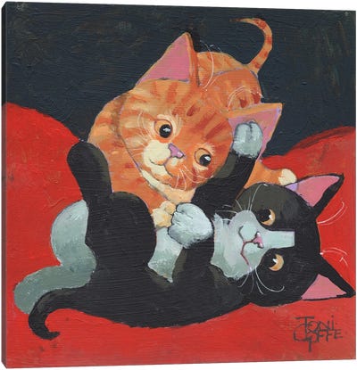 The Rumage Canvas Art Print - Kitten Art