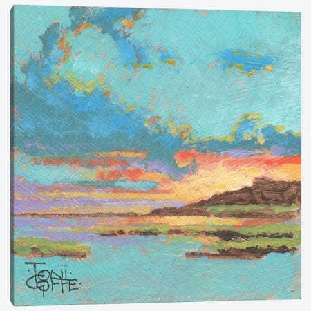 Bay Sunset Canvas Print #TGF6} by Toni Goffe Canvas Print