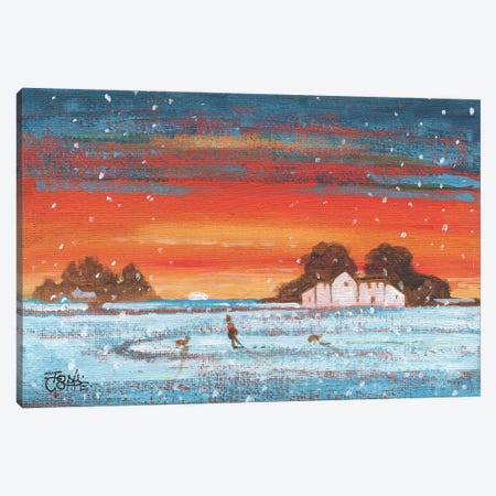 Winter Neighbours Canvas Print #TGF75} by Toni Goffe Canvas Artwork