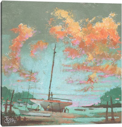 Yacht Repair Canvas Art Print - Toni Goffe