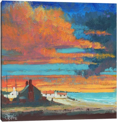 Beach Sunset Canvas Art Print - Toni Goffe