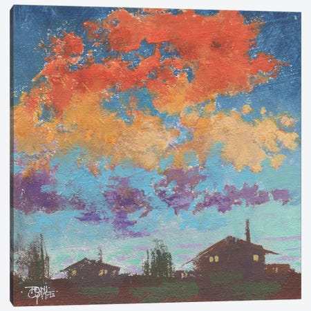 Rainbow Clouds Canvas Print #TGF89} by Toni Goffe Canvas Artwork