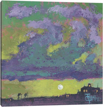 Nearly Home Canvas Art Print - Cloudy Sunset Art