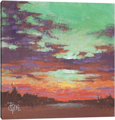 Twilight Canvas Art Print - Cloudy Sunset Art