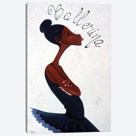 The Ballerina Canvas Print #TGL16} by Tiffani Glenn Canvas Artwork
