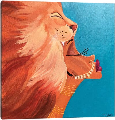 The Lioness Canvas Art Print - Women's Empowerment Art