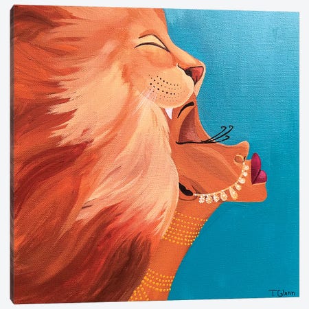 The Lioness Canvas Print #TGL18} by Tiffani Glenn Art Print