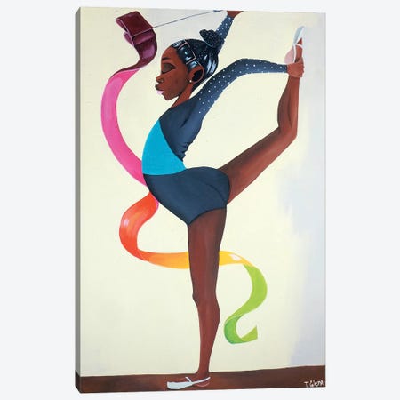 Little Gymnast Canvas Print #TGL21} by Tiffani Glenn Canvas Wall Art
