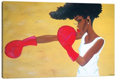 Heart Of A Champion Canvas Art Print - Black History Month
