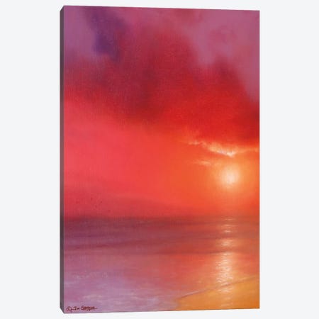 Sunset In Red Canvas Print #TGN5} by Tim Gagnon Art Print