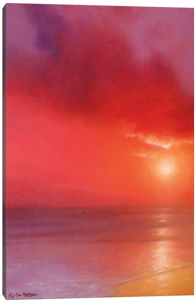 Sunset In Red Canvas Art Print