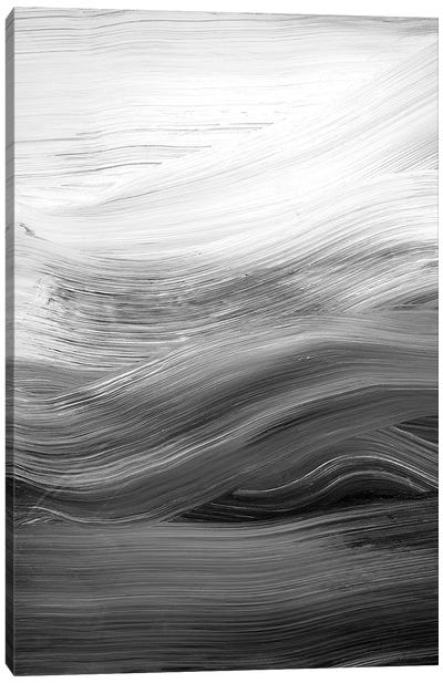 Secrets I Canvas Art Print - Black & White Abstract Art