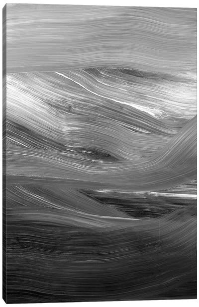 Secrets II Canvas Art Print - Black & White Abstract Art