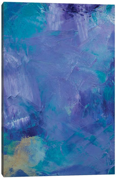 Lavender Peri II Canvas Art Print - Blue Abstract Art