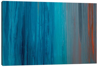Drenched in Teal II Canvas Art Print - Zen Décor