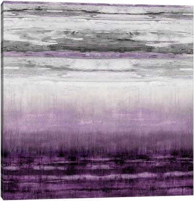 After Glow Aubergine Canvas Art Print - Gray & Purple Art