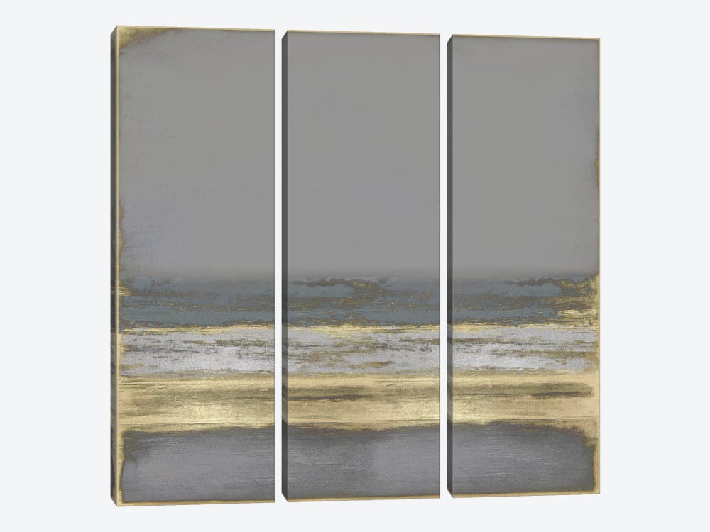 Gold on Gray 3-piece Canvas Art