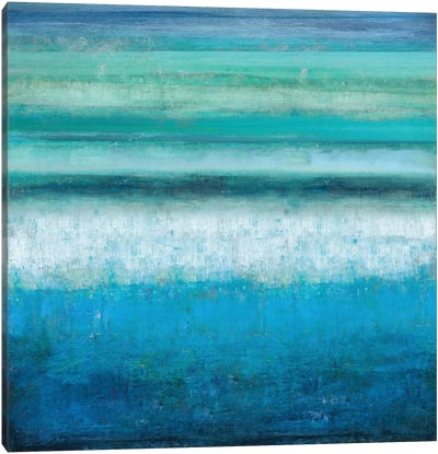 Aqua Tranquility Canvas Art Print - Large Modern Art