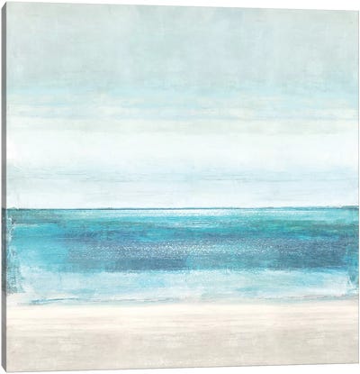 Azure Horizon Canvas Art Print - Minimalist Painting