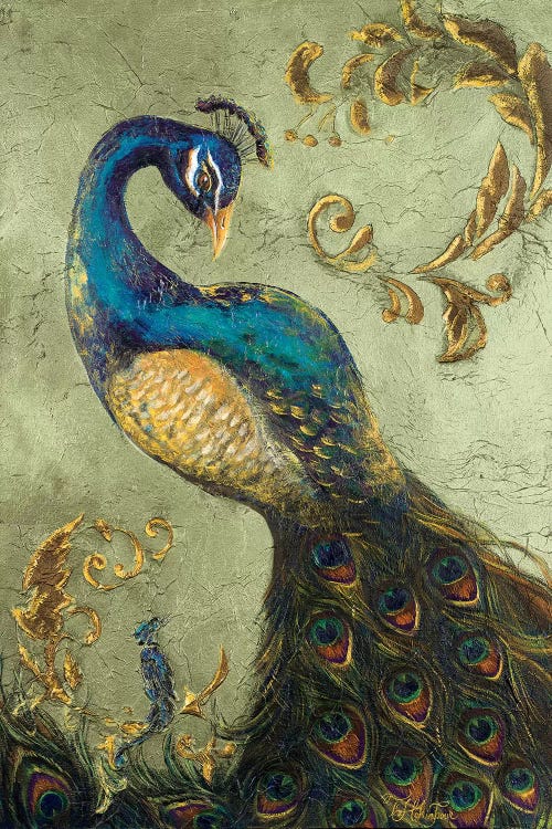 Peacock on Sage II by Tiffany Hakimipour wall art