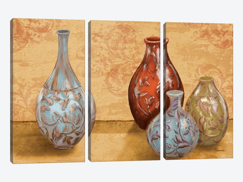 Royal Urns by Tiffany Hakimipour 3-piece Canvas Art
