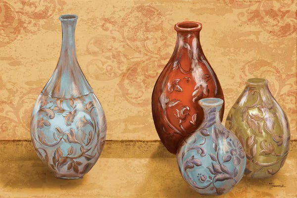Pottery Still Life: Royal Urns by Tiffany Hakimipour
