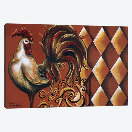 Rules the Roosters I Canvas Print #THK12} by Tiffany Hakimipour Canvas Artwork