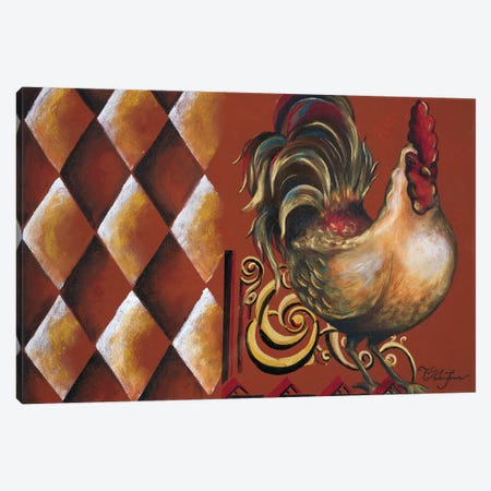 Rules the Roosters II Canvas Print #THK13} by Tiffany Hakimipour Canvas Wall Art