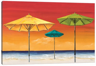 Tropical Umbrellas I Canvas Art Print