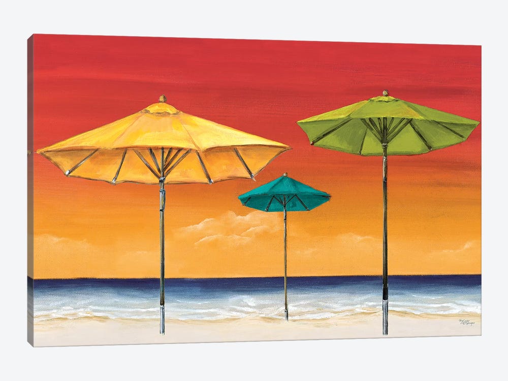 Tropical Umbrellas I by Tiffany Hakimipour 1-piece Canvas Print