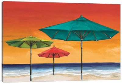 Tropical Umbrellas II Canvas Art Print