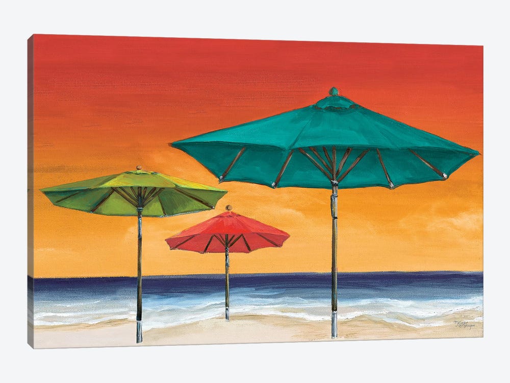 Tropical Umbrellas II by Tiffany Hakimipour 1-piece Canvas Wall Art